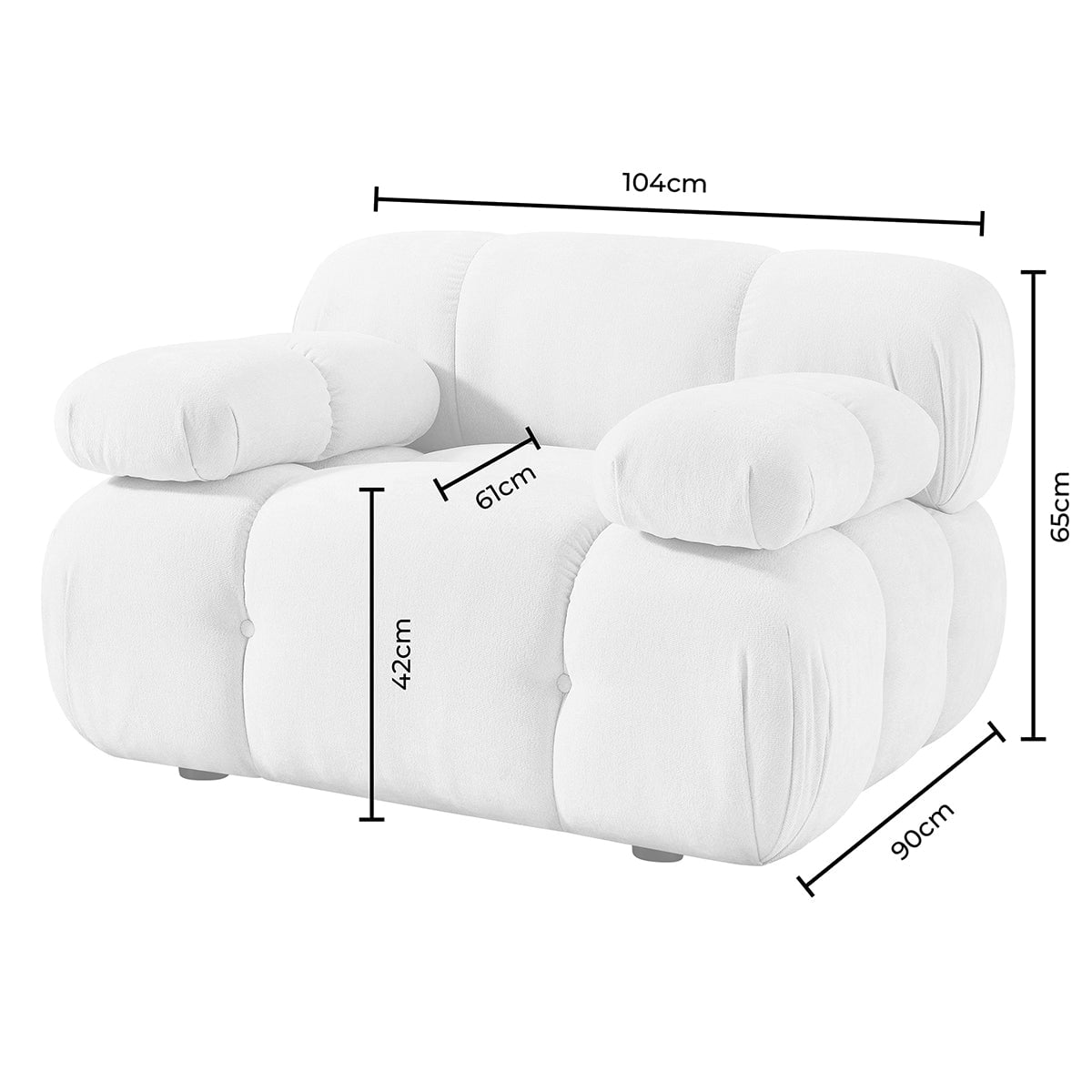 Bondi Armchair - Cappuccino