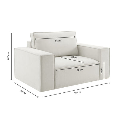 Brooklyn Loveseat - Ivory