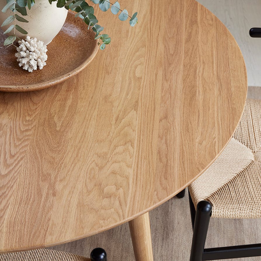 Heidi Solid Oak 4-6 Seater Round Dining Table - Natural