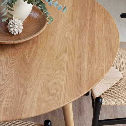 Heidi Solid Oak 4-6 Seater Round Dining Table - Natural