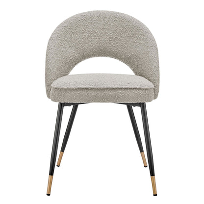 Lola Set of 2 Dining Chairs - Bouclé - Taupe