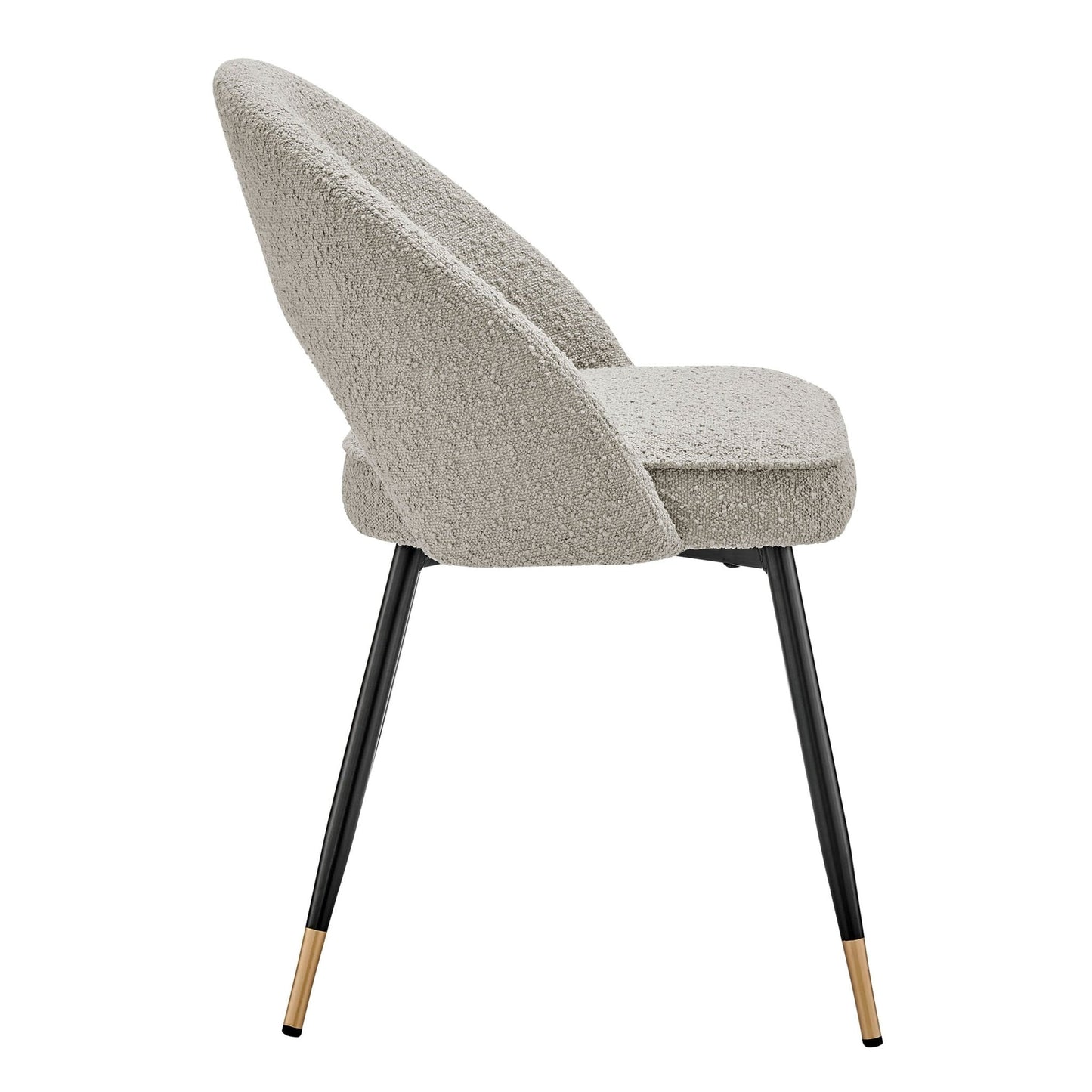 Lola Set of 2 Dining Chairs - Bouclé - Taupe