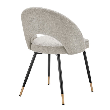 Lola Set of 2 Dining Chairs - Bouclé - Taupe