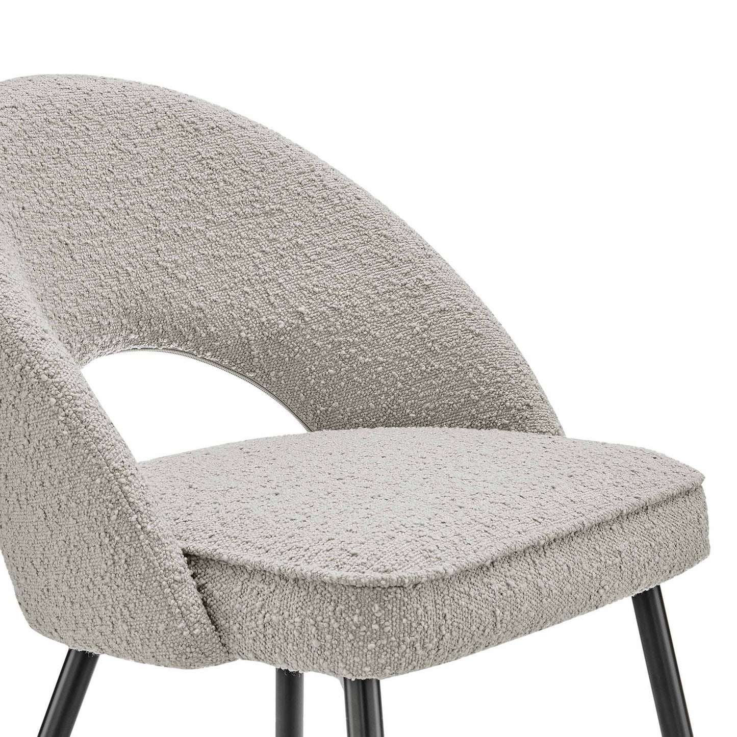 Lola Set of 2 Dining Chairs - Bouclé - Taupe