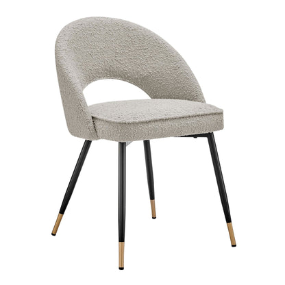 Lola Set of 2 Dining Chairs - Bouclé - Taupe