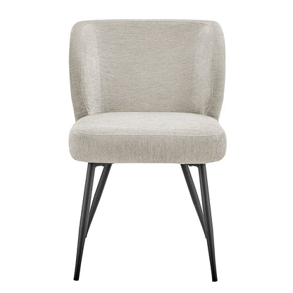 Mabel Set of 2 Dining Chairs - Chenille - Natural