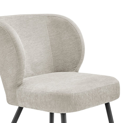 Mabel Set of 2 Dining Chairs - Chenille - Natural