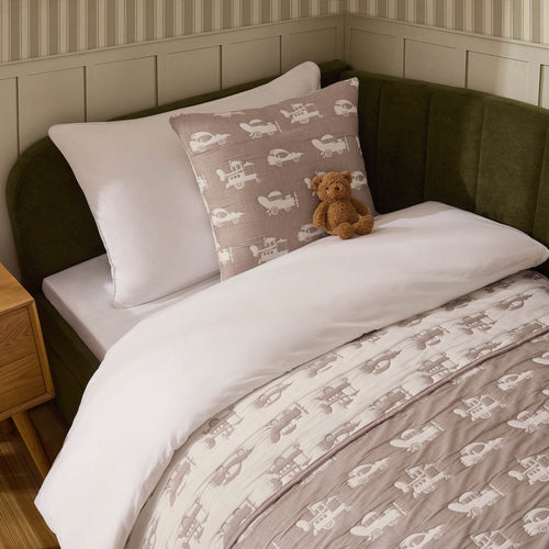 Morgan Transport Matelasse Cushion Cover and Bedspread Set - Taupe