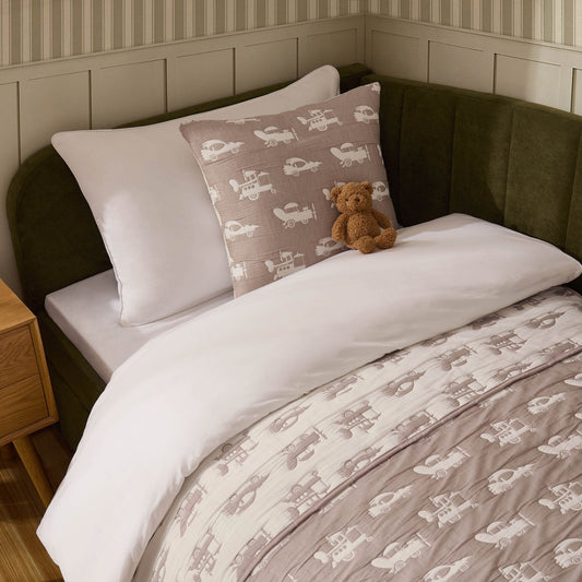 Morgan Transport Matelasse Cushion Cover and Bedspread Set - Taupe