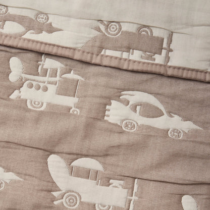 Morgan Transport Matelasse Cushion Cover and Bedspread Set - Taupe
