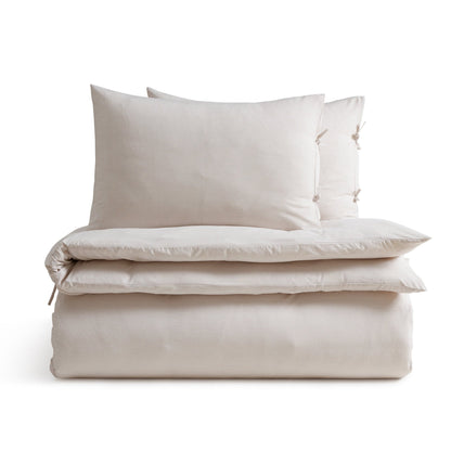 Sigrid 100% Cotton Yarn Dyed Stripe Duvet Cover & Pillowcase Set - Natural